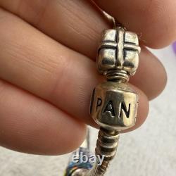 Pandora Charm Bracelet Silver 925 Multi Charm Anniversary Animals Women 7in