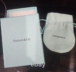 Please Return To Tiffany & Co Silver Blue Enamel Heart Chain Link 7.7 Bracelet