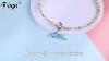 Qings Wholesale Charms Vendors Sparkling Mermaid S Tail Blue Enamel Bracelets Charms Beads Scc1067