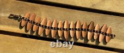 RARE 1960s MATISSE RENOIR COPPER & BLUE ENAMEL BRACELET SIGNED