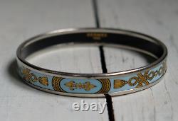 RARE Hermes Grand Apparat Narrow Enamel Bangle Bracelet