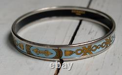 RARE Hermes Grand Apparat Narrow Enamel Bangle Bracelet