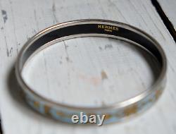 RARE Hermes Grand Apparat Narrow Enamel Bangle Bracelet