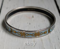 RARE Hermes Grand Apparat Narrow Enamel Bangle Bracelet