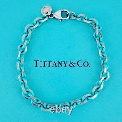 RARE Tiffany & Co. Blue Enamel Sparkle Bracelet Sterling Silver