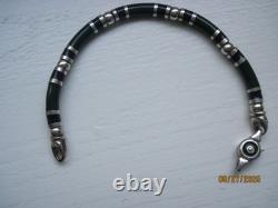 RARE Vintage Gucci 925 Silver Green & Blue Enamel Beaded Bracelet