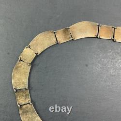RARE Vintage Sterling Silver & Enamel Bracelet 7 & Necklace 16 Set