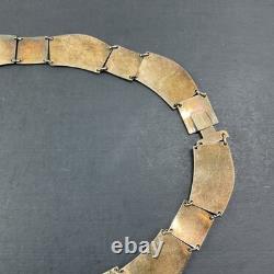 RARE Vintage Sterling Silver & Enamel Bracelet 7 & Necklace 16 Set