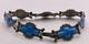 Rare Antique Johann G. Kjaerland Jgk Sterling Silver Blue Enamel Bracelet Norway