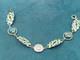 Rare Art Deco Geometric Silver & Enamel Inlay Link Bracelet 7 & 14 Grams