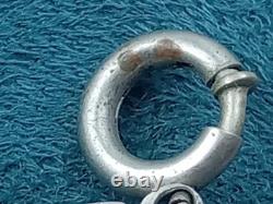 Rare Art Deco geometric Silver & Enamel Inlay Link Bracelet 7 & 14 grams