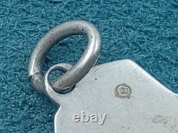 Rare Art Deco geometric Silver & Enamel Inlay Link Bracelet 7 & 14 grams