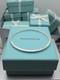 Rare Tiffany & Co. Blue Enamel Striped 7.5 Bangle Bracelet Sterling Silver 925