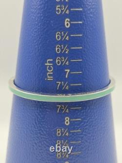 Rare Tiffany & Co. Blue Enamel Striped 7.5 Bangle Bracelet Sterling Silver 925