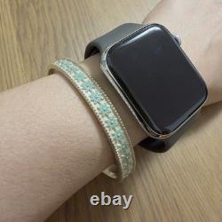 Rare Tiffany & Co. Sterling Silver Blue Enamel Daisy Flower Bangle, Pouch & Box