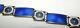 Rare Vtg David Anderson Norway 925 Sterling Guilloche Blue Enamel Panel Bracelet