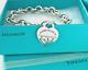 Return To Tiffany & Co 7.25 Blue Enamel Color Splash Bracelet Heart Silver Wbox