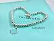 Return To Tiffany & Co 7 Silver Blue Enamel Heart Mini Bead Bracelet W Pouch 21