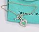 Return To Tiffany & Co Silver Blue Enamel Heart Charm Toggle 6.25 Bracelet Rare