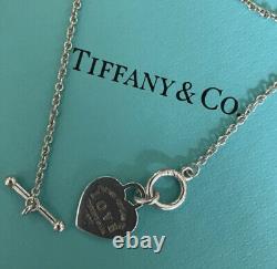 Return To Tiffany & Co. Sterling Silver Blue Enamel LOVE Toggle Bracelet 6.9