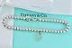 Return To Tiffany Co. Sterling Silver Blue Enamel Mini Heart Bead Bracelet 7