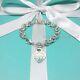 Return To Tiffany & Co. Heart Tag Blue Enamel Splash Bracelet 925 Silver 7.25in
