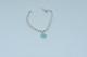 Return To Tiffany Mini Blue Enamel Heart Tag Bead Bracelet In Silver 7.5
