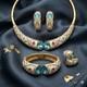 Ross-simmons Enamel Rhinestone Necklace Earrings Ring Clamper Bracelet