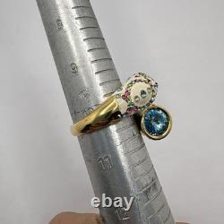 Ross-Simmons Enamel Rhinestone Necklace Earrings Ring Clamper Bracelet