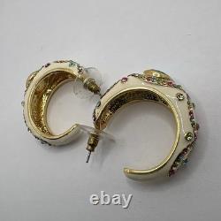 Ross-Simmons Enamel Rhinestone Necklace Earrings Ring Clamper Bracelet