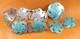 Siam Nielloware Blue Enamel Bracelet Brooch Earrings Set Of 3 Sterling Silver