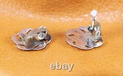 SIAM Nielloware Blue Enamel Bracelet Brooch Earrings Set of 3 Sterling Silver