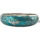 Siam Thailand Sterling Silver Aqua Blue Enamel Inlay, Hinged Bangle Bracelet
