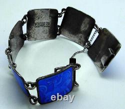 Signed 925SS Guilloche David Andersen Norway Prince Lindworm Fairy Tale Bracelet