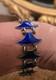Signed Volmer Bahner Denmark Sterling Indigo Blue Whail Tail Enamel Bracelet
