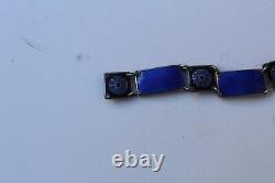 Silver Bracelet Midnight Blue Guillouche Enamel Norway