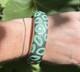 Simon Sebbag Sterling Silver Blue Enamel Animal Print Bangle Bracelet