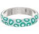 Simon Sebbag Turquoise Enamel Animal Print Bangle Bracelet 8 Sterling Silver