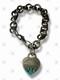 Small 6.5 Return To Tiffany Blue Enamel Color Splash Heart Tag Charm Bracelet