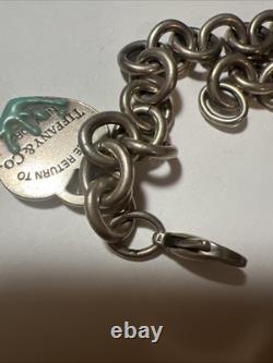 Small 6.5 Return to Tiffany Blue Enamel Color Splash Heart Tag Charm Bracelet