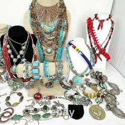 Southwest JEWELRY LOT of 62 Turquoise Costume Fashion Jewelry Gemstones 925 5#8