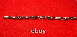 Sterling Ford Mustang Pony Red White & Blue enamel bracelet 7 Pony Girl