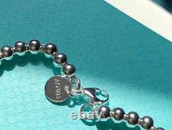 Sterling Silver 925 Mini Heart Tag Beaded Bracelet Enamel Heart Tag Necklace