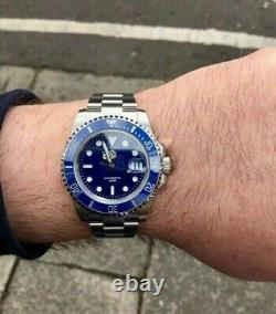 Submariner Style 200m Diver Watch 41mm Black Blue automatic mens watch