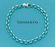 Tiffany & Co. Silver Bracelet With Blue Enamel Finish Sparkler New 8