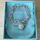 Tiffany & Co. Blue Enamel Gift Box Bracelet Sterling Silver 925 With Box/pouch