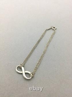 TIFFANY&Co. Infinity Blue Enamel Bracelet Sterling Silver 925 Accessory