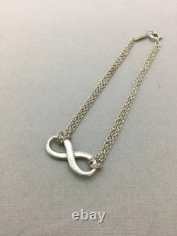TIFFANY&Co. Infinity Blue Enamel Bracelet Sterling Silver 925 Accessory