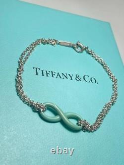 TIFFANY & Co. Infinity Bracelet Blue Enamel Used Japan