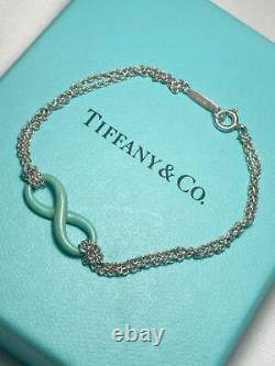 TIFFANY & Co. Infinity Bracelet Blue Enamel Used Japan